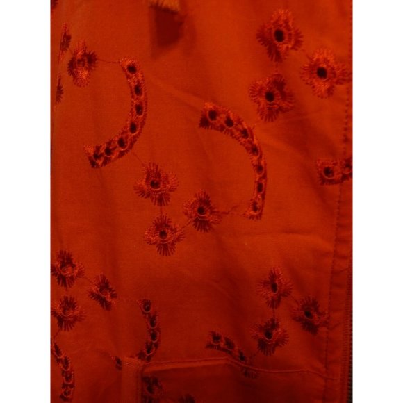 City Hearts Red Vest Size Large Eyelet Full Zip Lightweight - Picture 2 of 6